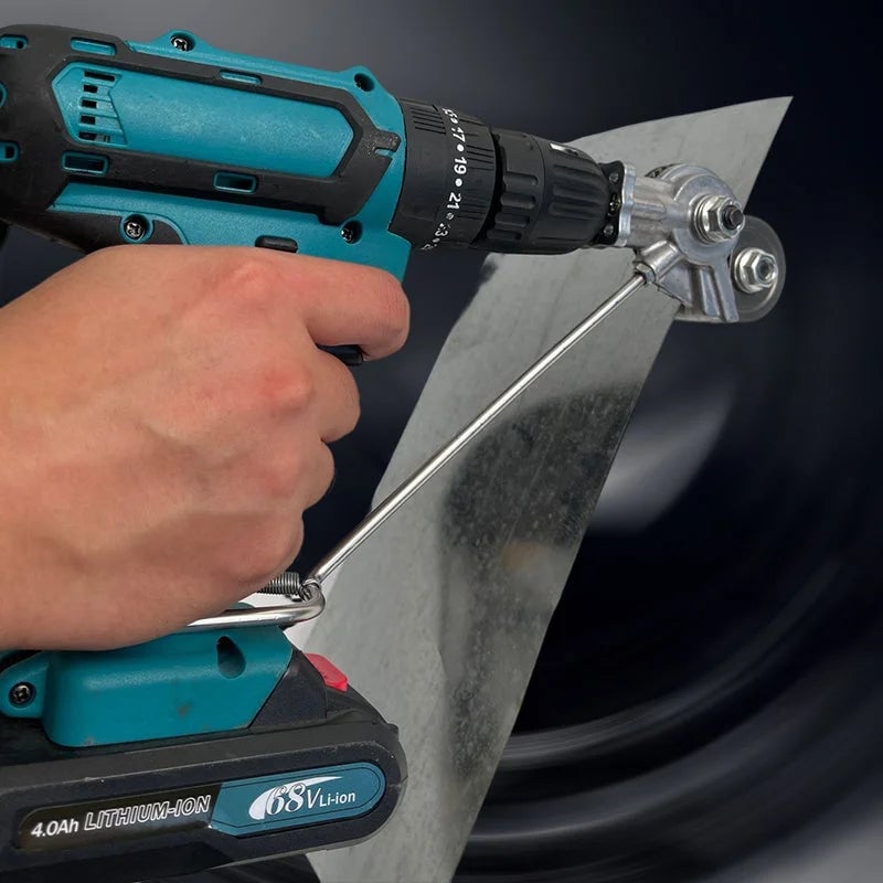 DrillShear – Aditamento cortador de metal para taladro eléctrico