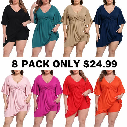 CurvaBelle - Vestido corto de talla grande