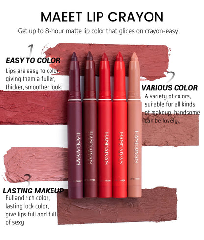 VelvetEase – Mattes Lippenstift-Stift-Set