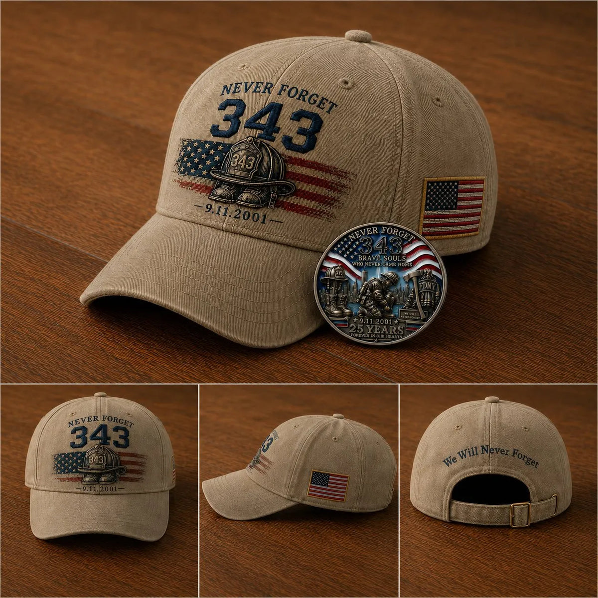 ValorMark – Gorra conmemorativa premium 343 Memorial Legacy