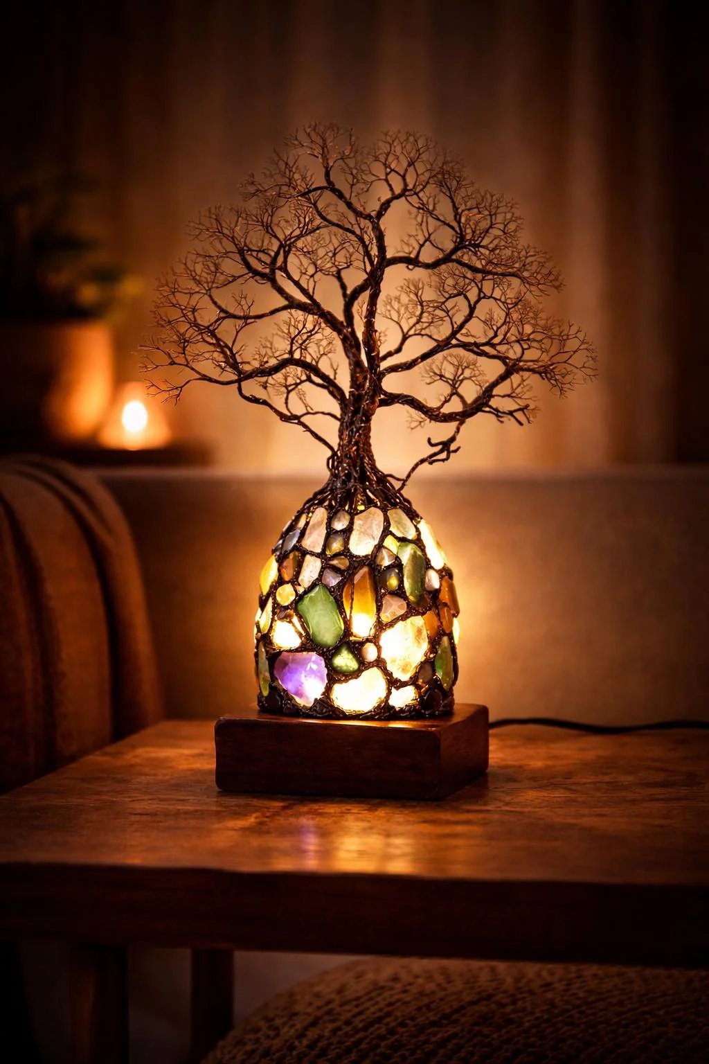 LumiTree – Lámpara elegante de cristal con forma de árbol