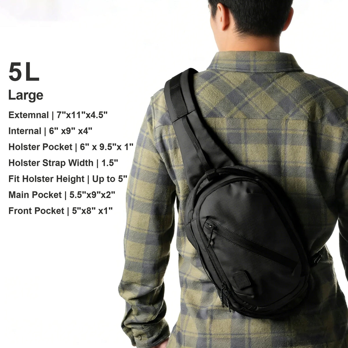 ShadowPack – Bolso bandolera táctico para porte oculto