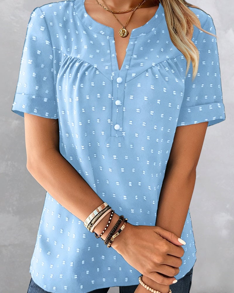 VivaLinen – Alltags-Bluse mit V-Ausschnitt