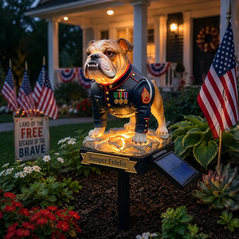 DevilDog – Semper Fidelis Solar-Gartenleuchte