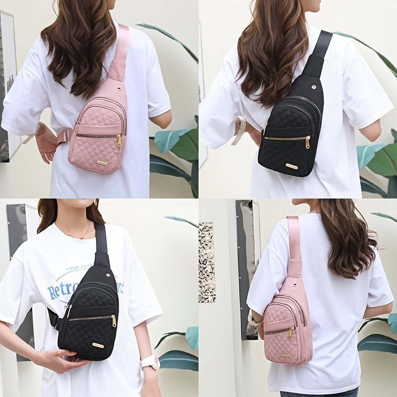 LuxeCarry – Bolso cruzado minimalista de color sólido