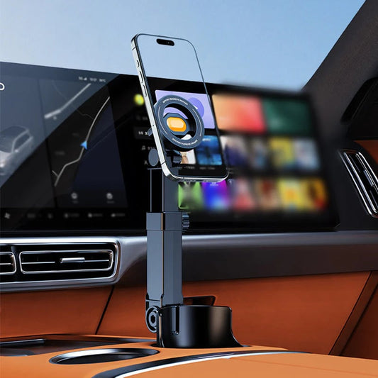 AutoGrip – Soporte universal para teléfono con portavasos para coche de 360°