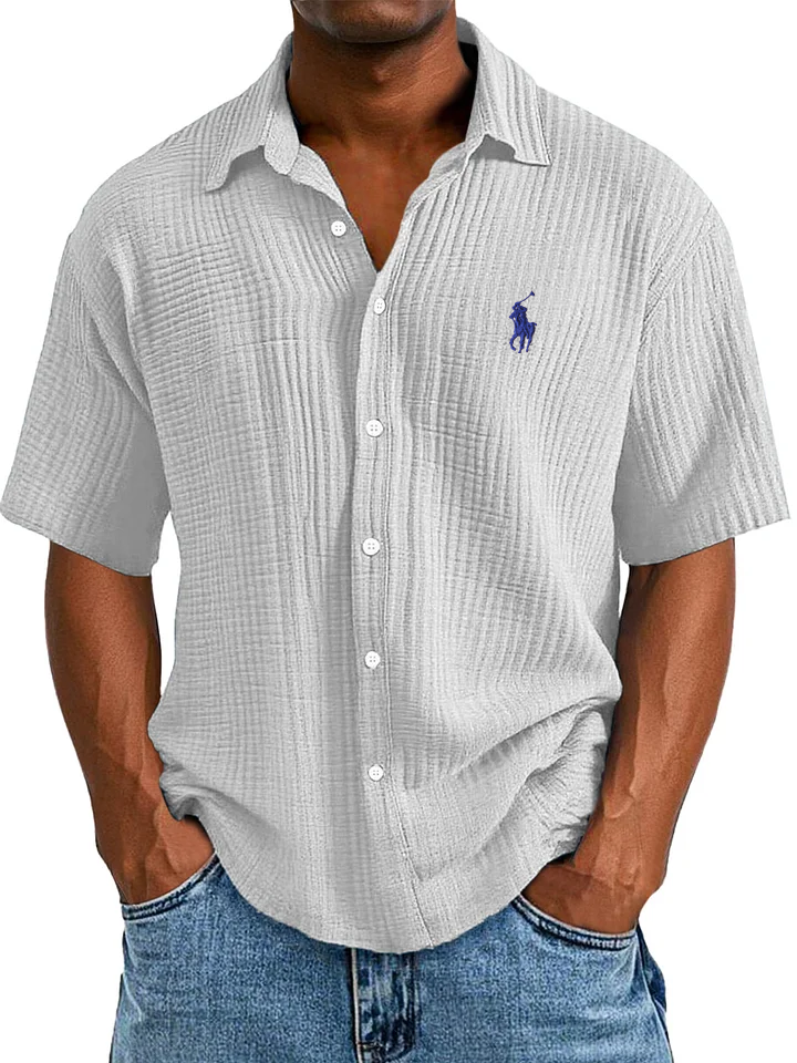 UrbanLoom – Camisa de manga corta con textura y corte relajado
