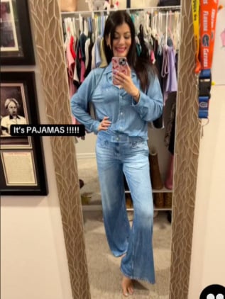 Denim Drift - Pijama suave Cloud