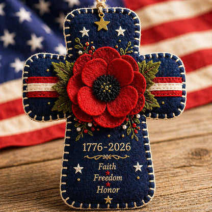 PoppyCraft – Kit de Adorno de Cruz Patriótica para Hacer Tú Mismo