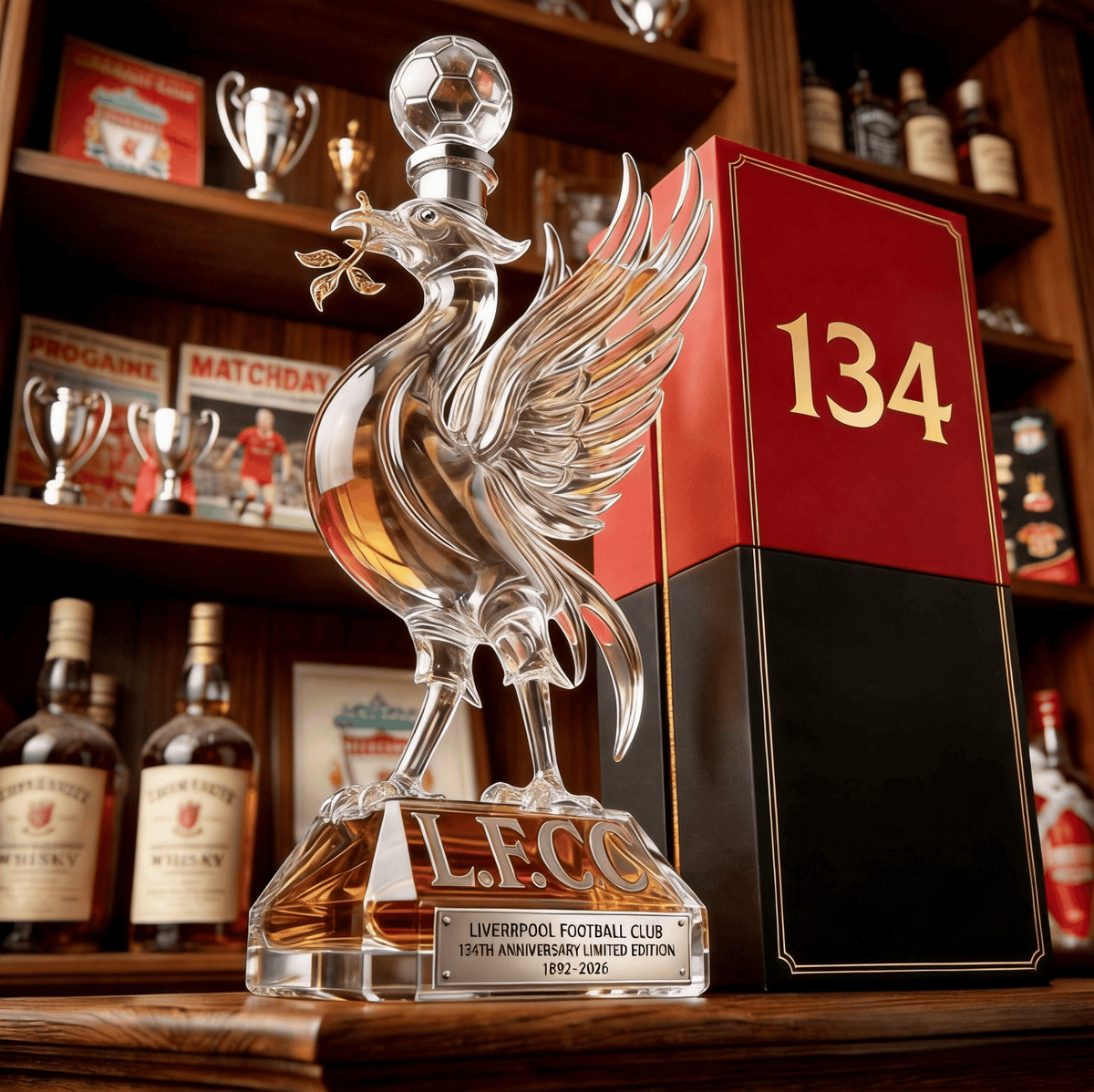 SpiritHonor – Decantador de whisky de cristal para aniversario