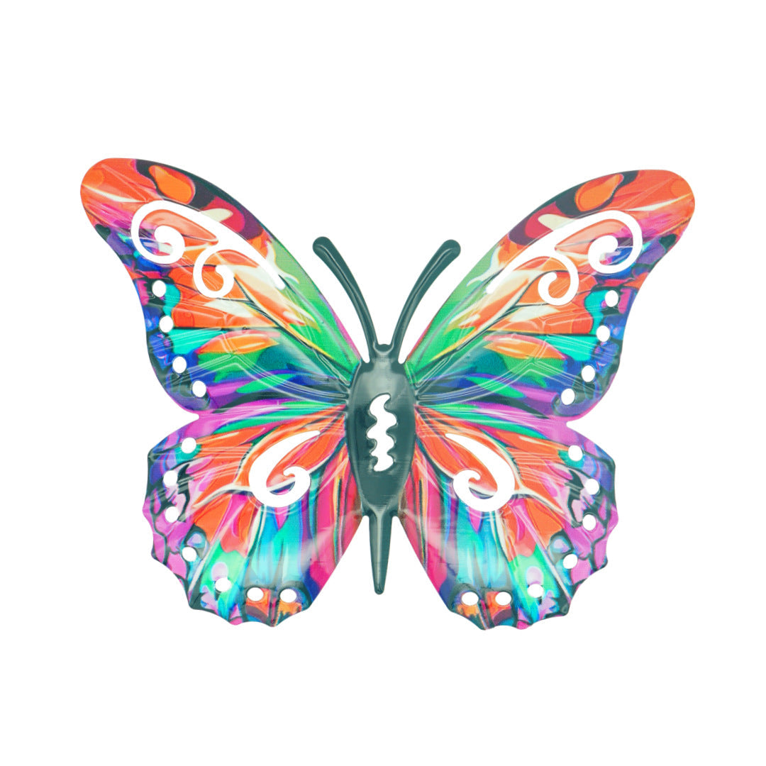 FlutterGlow – Arte de pared de mariposas metálicas