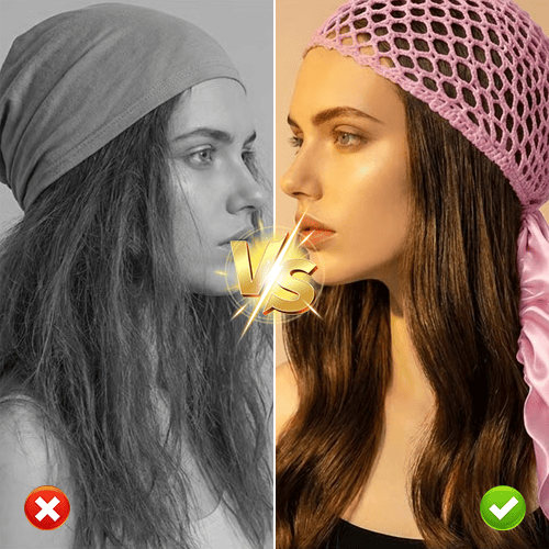 FrizzFree – Gorro de malla para el pelo para dormir