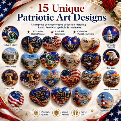 PatriotHearts – Colección de Adornos en Forma de Corazón por el 250 Aniversario de América