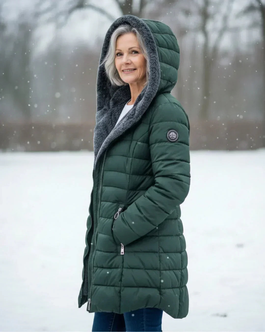 Olivia™ – Isolierte Winterjacke mit Sherpa-Kapuze