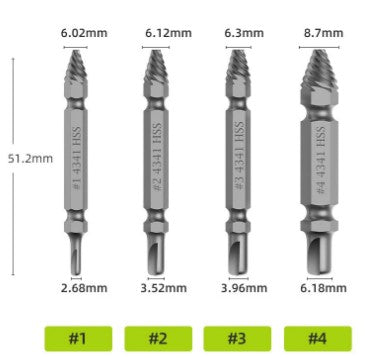 MaxGrip – Juego de extractores de tornillos