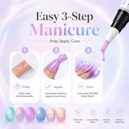 NailGlow Pro - Lápiz de Esmalte en Gel 5 en 1