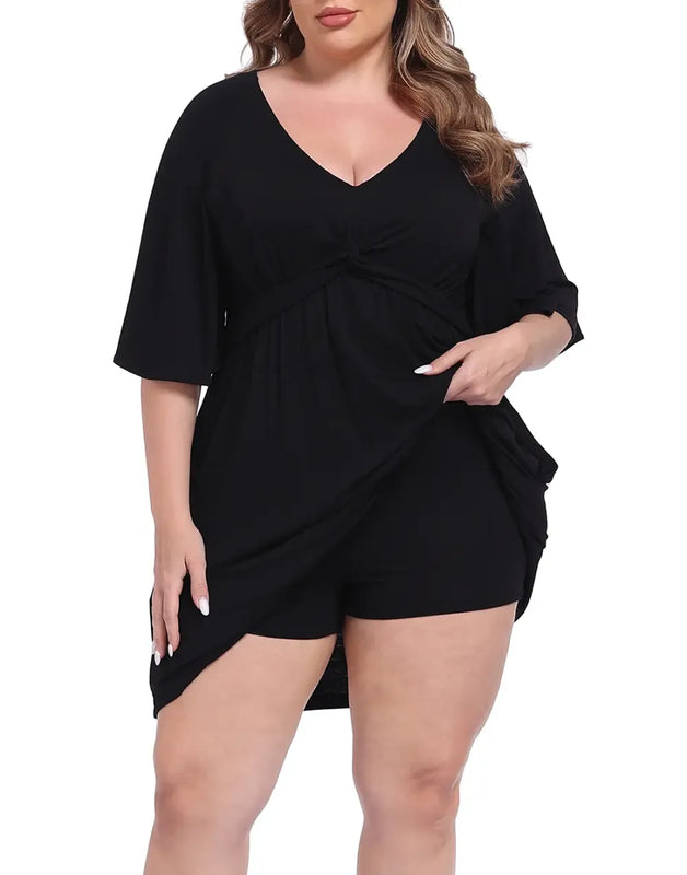CurvaBelle - Vestido corto de talla grande