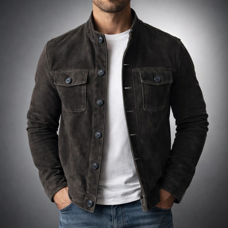 EliteSuede – Moderne Herren-Hemdjacke