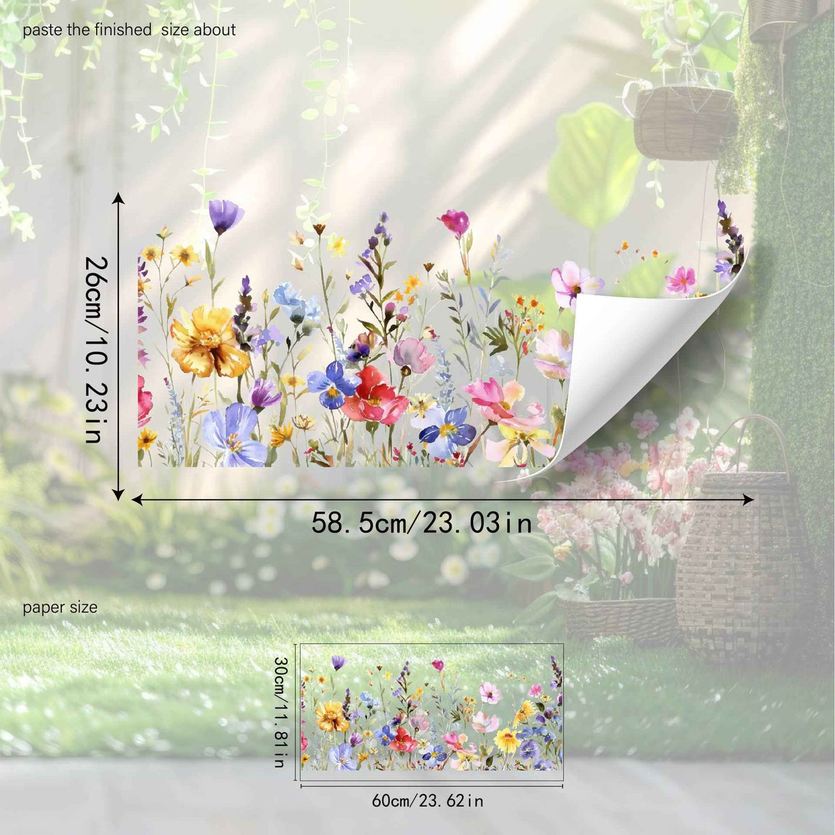FloraGlow – Vinilo Decorativo de Flores Vibrantes para Ventana
