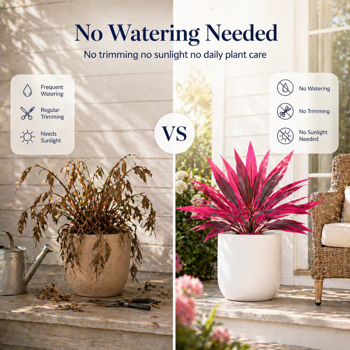 UrbanJungle – Juego de dúo de plantas tropicales artificiales