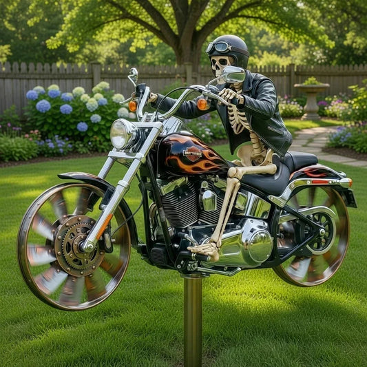 Hélice de viento de jardín "Skull Rider"