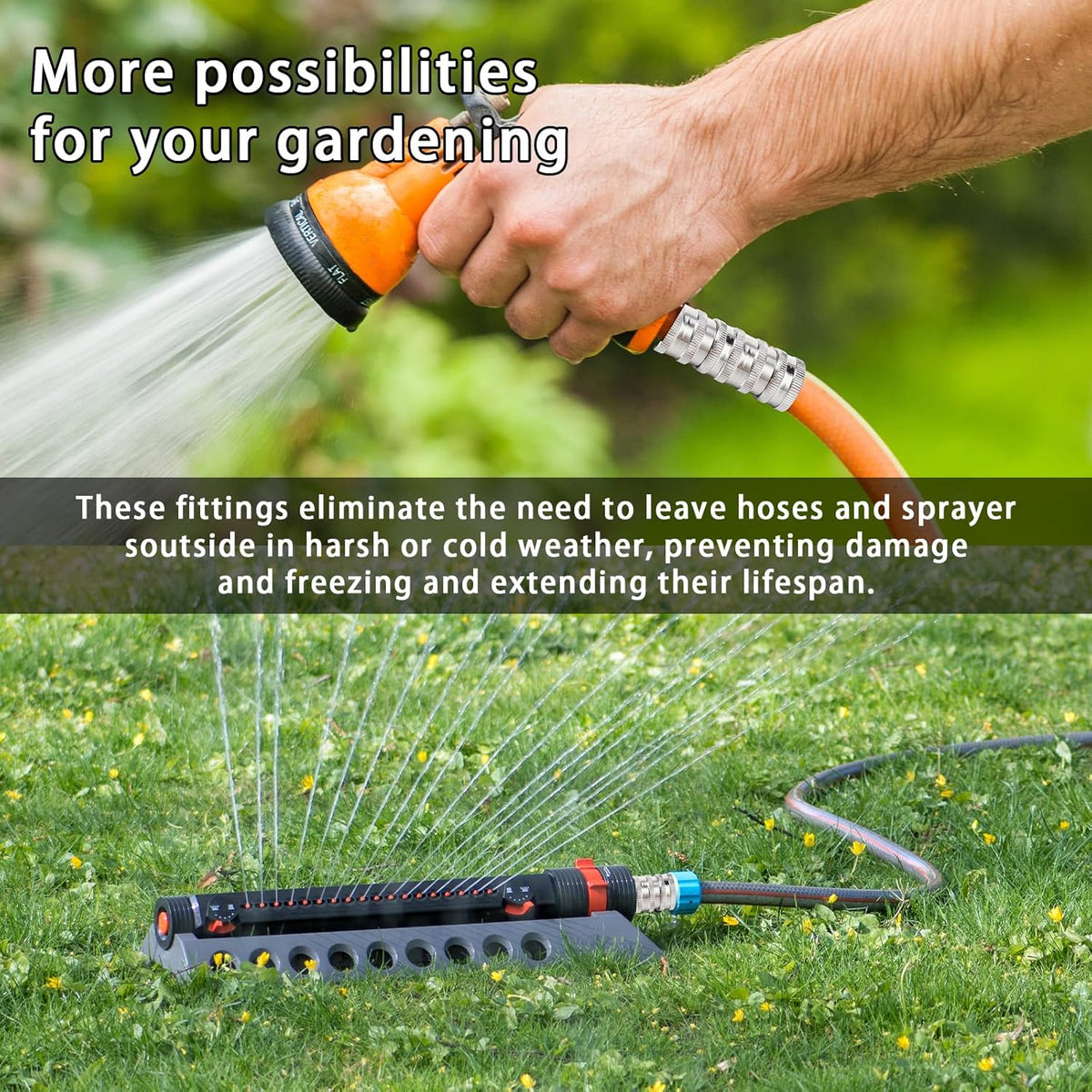 GardenPro – Edelstahl-Schnellkupplungs-Schlauchset
