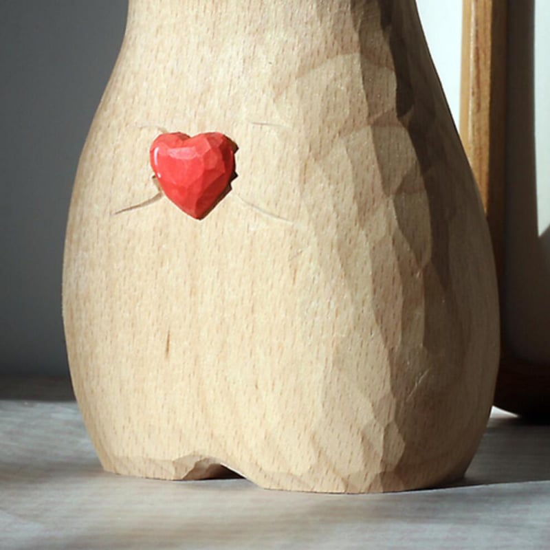 WoodWhisker – Handgefertigte Katzenvase aus Holz