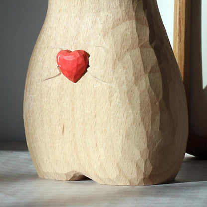 WoodWhisker – Handgefertigte Katzenvase aus Holz