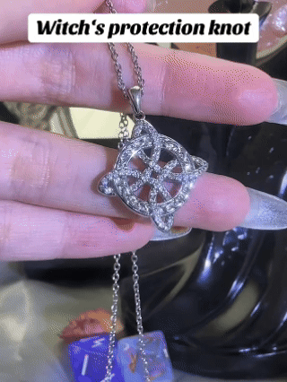 Hecatea – Collar con nudo de bruja y piedra de nacimiento