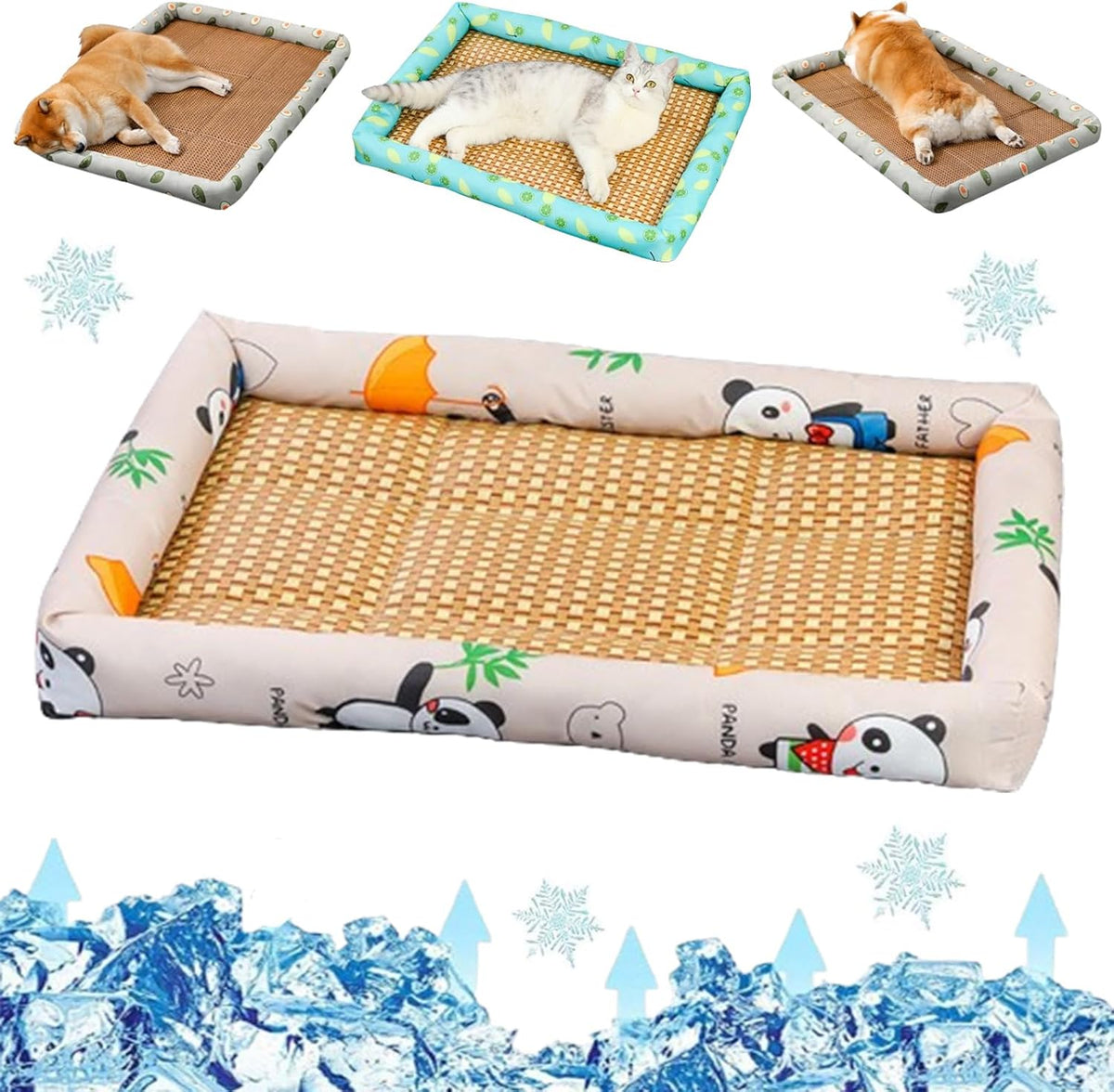 CoolNest – Cama refrescante transpirable de ratán para mascotas