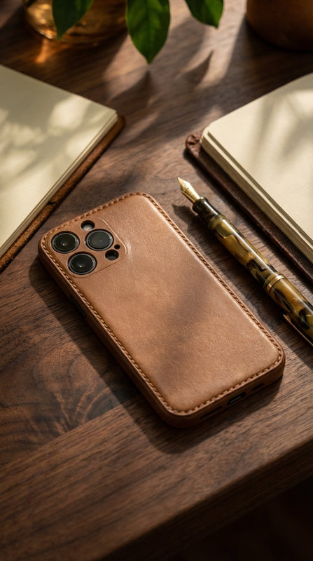PrestigeGrip – Funda de cuero cosida a mano