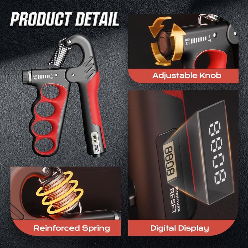 GripTrack – Ejercitador de mano con contador automático