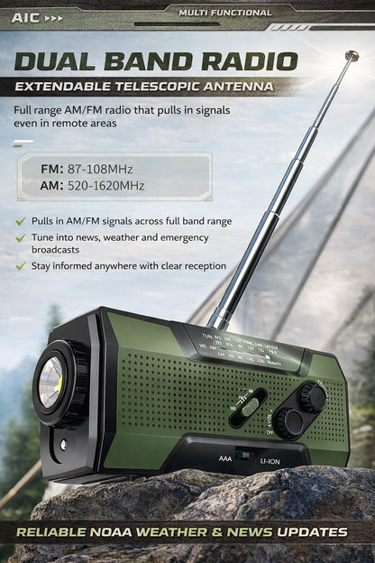PowerCast Elite – Radio de emergencia 4 en 1