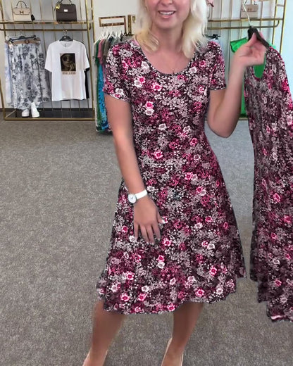EleganceFit – Bedrucktes Kleid mit schlanker Taille