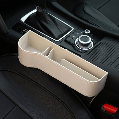 DriveMate – Organizador de Almacenamiento de Cuero Multiparte para Asiento de Coche