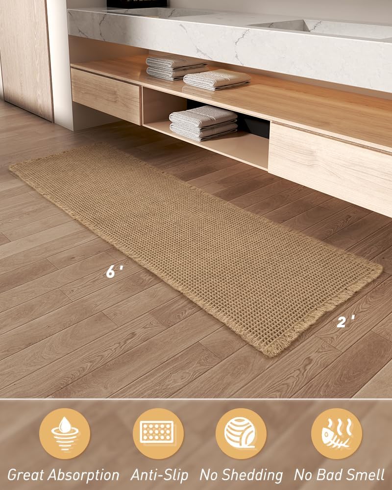 WaffleCloud – Alfombrilla de baño ultra absorbente