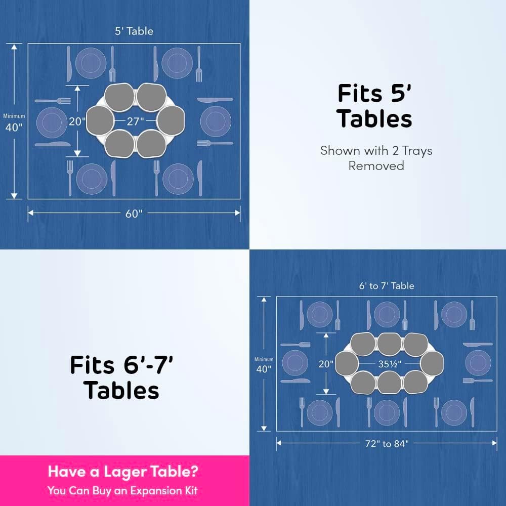 SpinServe – Estante giratorio para mesa de comedor