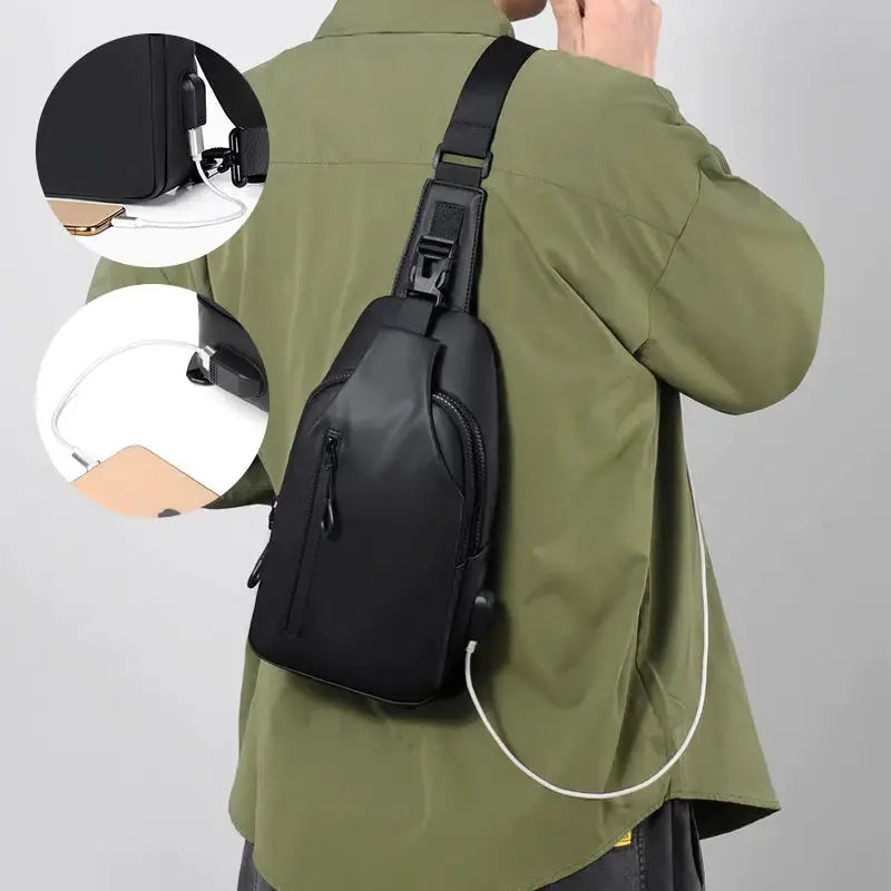 SyncPack™ – Wasserdichte Umhängetasche mit USB-Anschluss