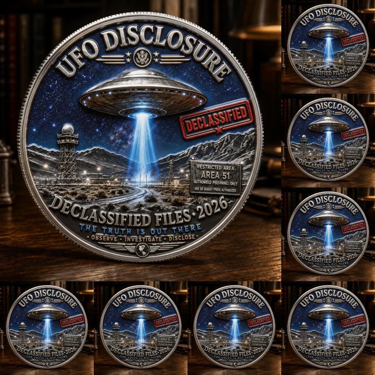 CosmicTruth - Moneda conmemorativa de la revelación OVNI 2026