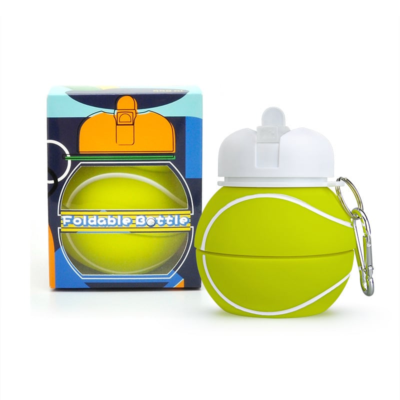 SportSip – Vaso de silicona plegable con forma de pelota deportiva