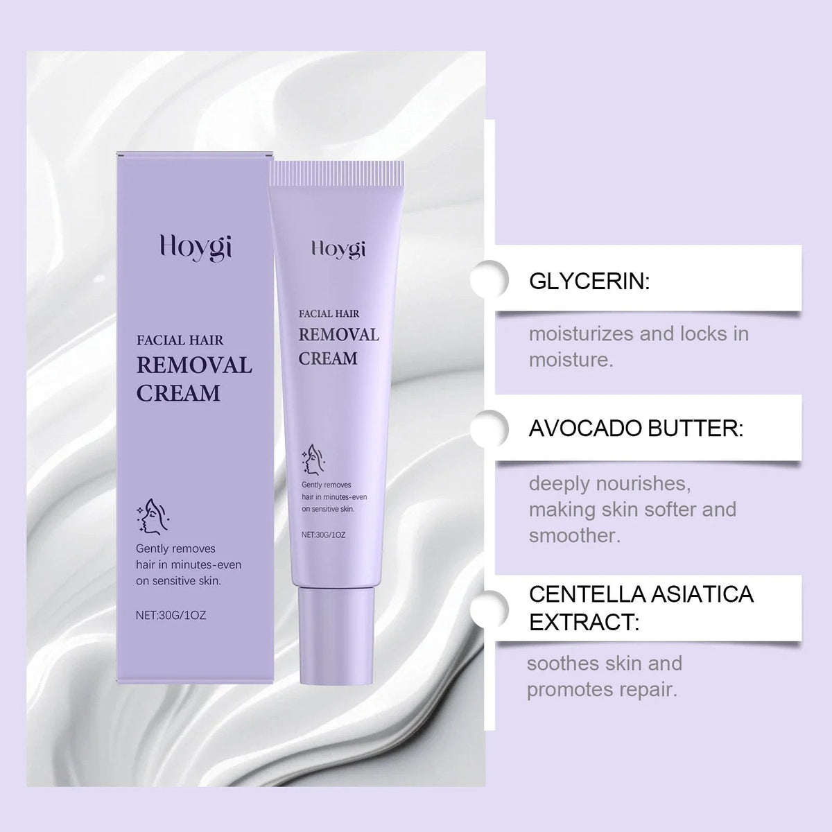 VelvetSkin – Crema depilatoria facial indolora