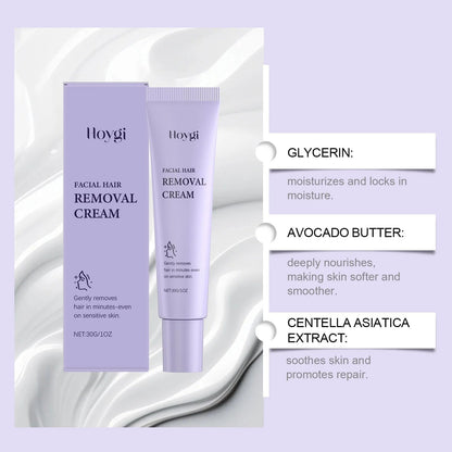 VelvetSkin – Crema depilatoria facial indolora