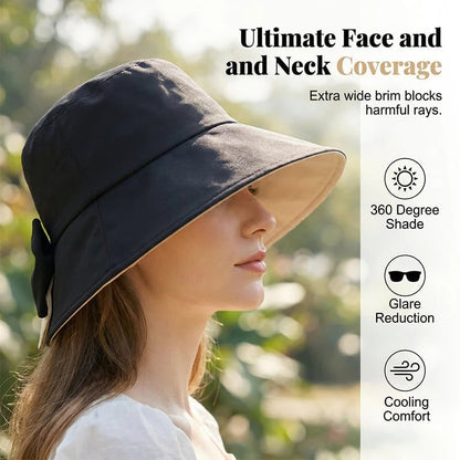 BowBreeze – Sombrero Elegante de Ala Ancha con Protección Solar
