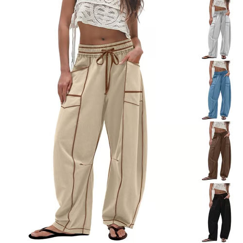 StreetLoom – Pantalones de barril holgados para mujer