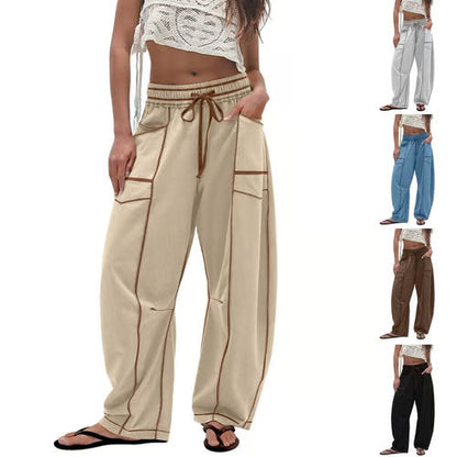 StreetLoom – Pantalones de barril holgados para mujer