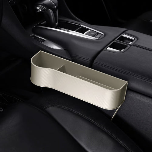 DriveMate – Organizador de Almacenamiento de Cuero Multiparte para Asiento de Coche