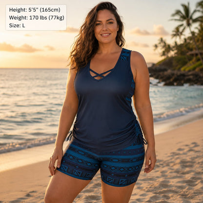 BreezeEase – Conjunto de Baño Tankini Bohemio