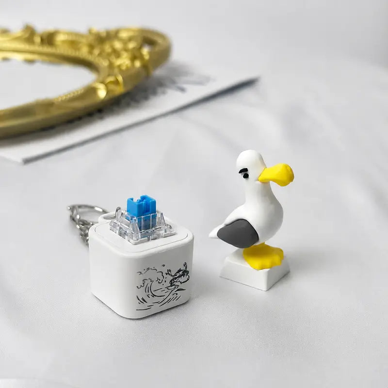 SquawkKey – Llavero con botón de gaviota divertido