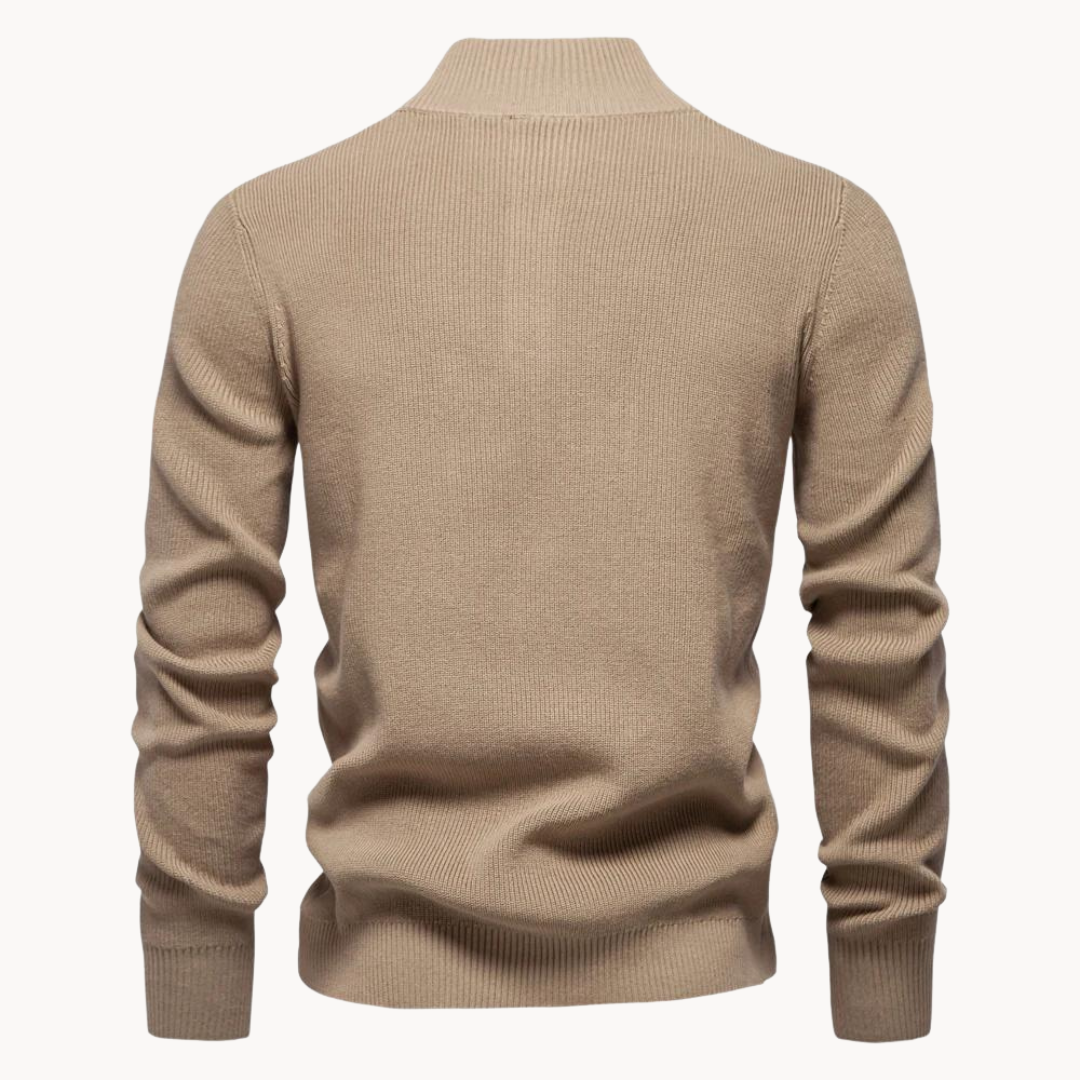 Ashton Button Mockneck Sweater | ALEVITA