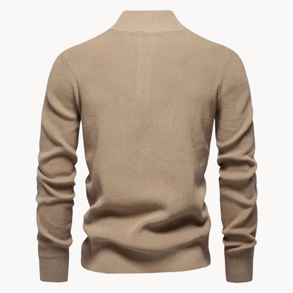 Ashton Button Mockneck Sweater | ALEVITA